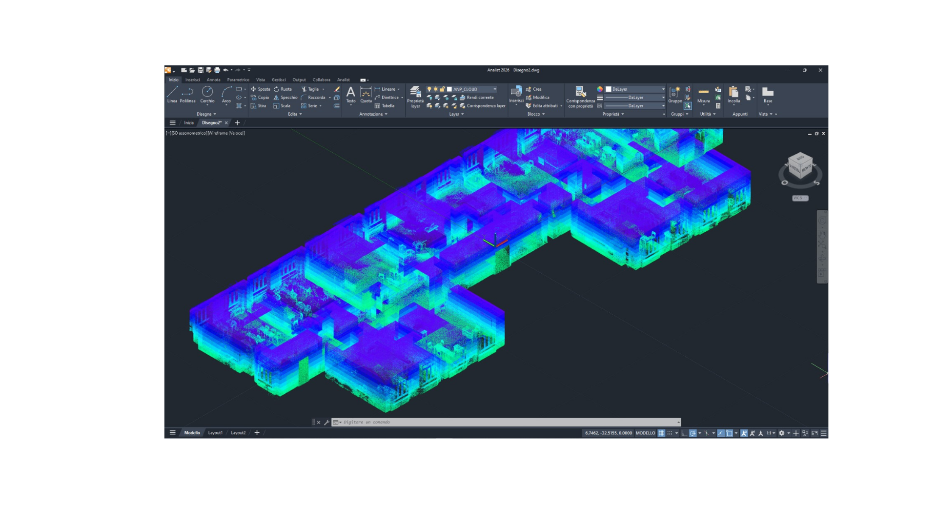 Analist CLOUD 2026 — visualizzazione 3D nuvola di punti
